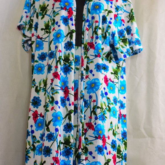 Floral 2-pc kimono w/matching palazoo pants - Picture 3 of 3